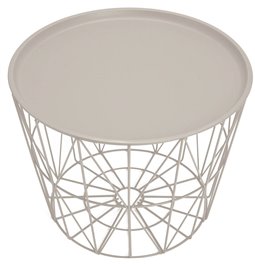 Side table Filaire, pelēks, metal, H40xD52.5cm