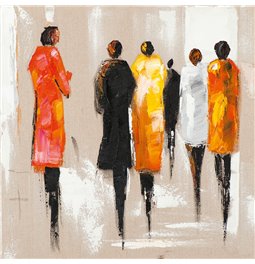 Acrilic painting Fashion walk, 70x70cm