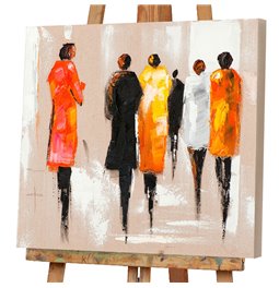 Acrilic painting Fashion walk, 70x70cm