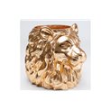 Decorative planter Lion, golden, 44x40x38cm