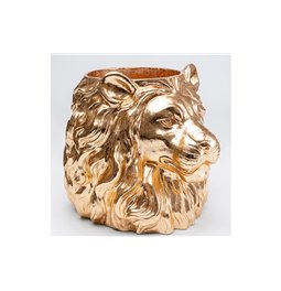Decorative planter Lion, golden, 44x40x38cm