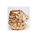 Decorative planter Lion, golden, 44x40x38cm