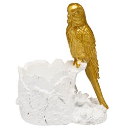 Decorative flower pot Parrot, 11x6.5x13cm