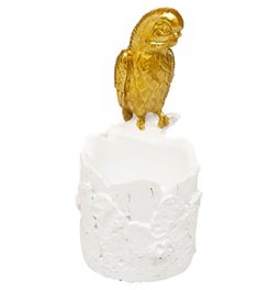 Decorative flower pot Parrot, 11x6.5x13cm