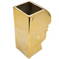 Ceramic vase Face, golden, 26x16x11cm