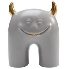Deco object  Funny Teeth, grey, H15x12.5x6cm