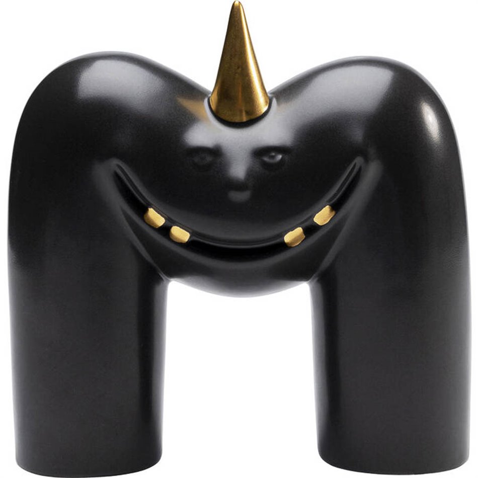 Deco object  Funny Teeth, black, H15x14x6cm