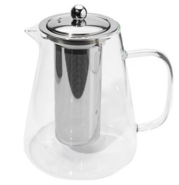 Teapot glass, 1.3L, H18.5x17x13.5cm