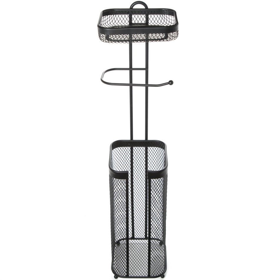 Paper holder Mayaj , metal, black, H73.3x17.6x15.7cm