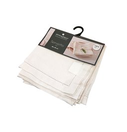Napkin set Chambray 4 psc., white, 40x40cm