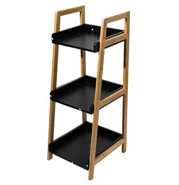 Rack Natureo 3 tier, black, H88.5x32.8x37cm
