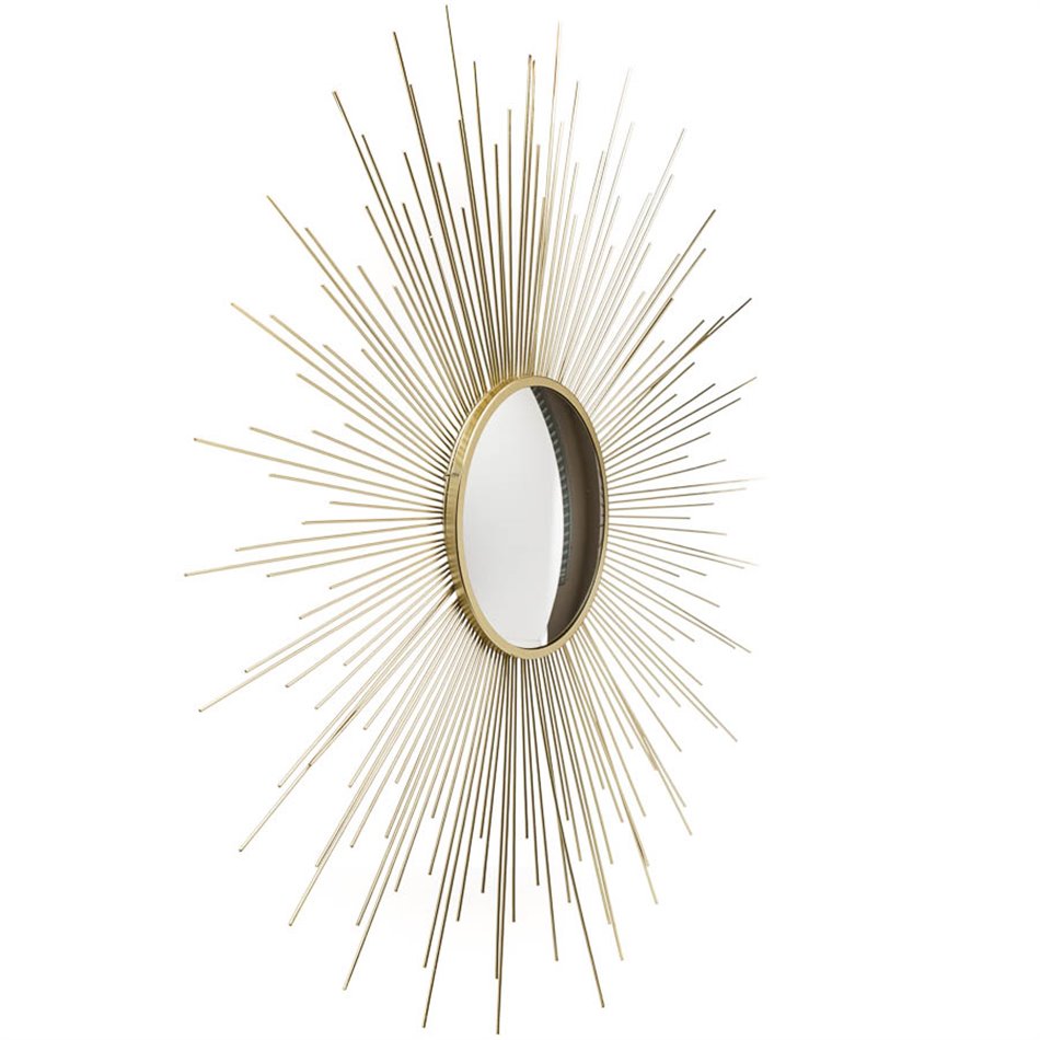 Mirror Gold sun, metal, D70x1.5cm
