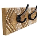 Hanger Scluted with 5 hooks, wood, H9x56x2cm