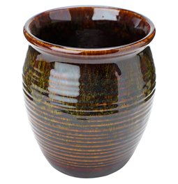 Vase Green III, ceramic, H15 D13cm