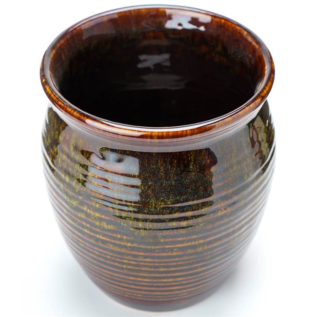 Vase Green III, ceramic, H15 D13cm