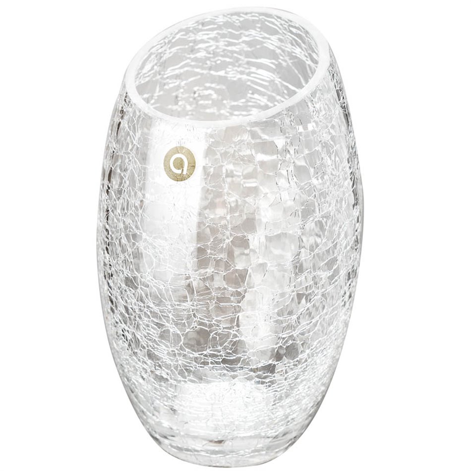 Vase Crack bump, glass, H23cm, D13cm