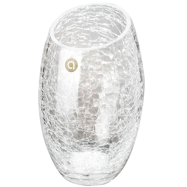 Vase Crack bump, glass, H23cm, D13cm