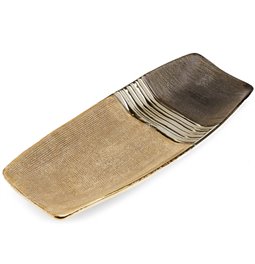 Bowl Bradora, ceramic, beige, H4x33x14cm