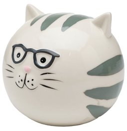 Saving bank Cat Brillo, ceramic, D9cm