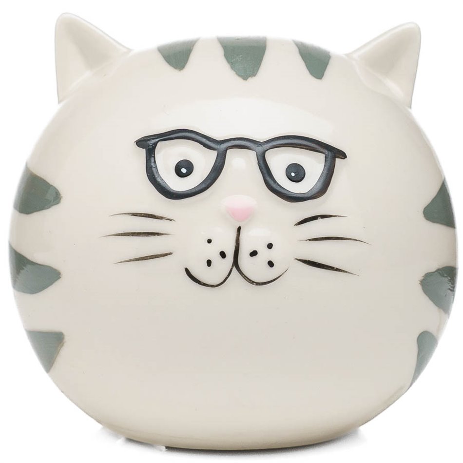 Saving bank Cat Brillo, ceramic, D9cm