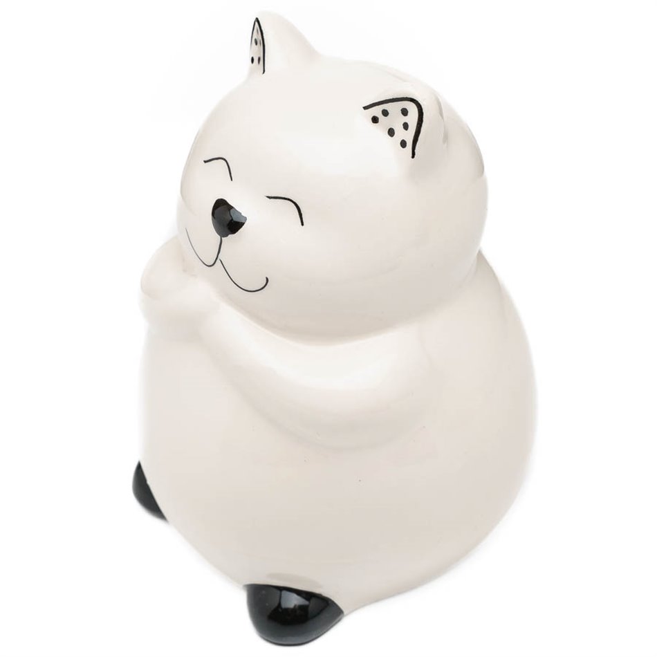 Saving bank Cat King, ceramic, H13.5x11x10cm