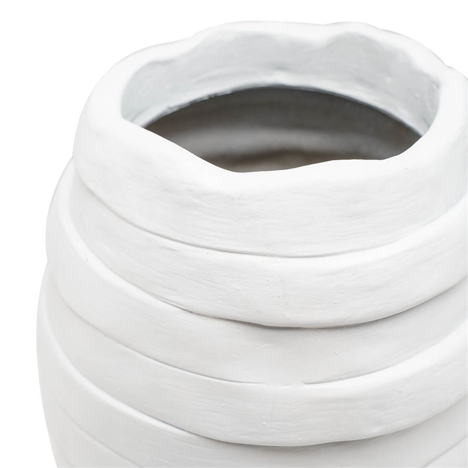 Decorative vase Head , white, 17x17x26cm