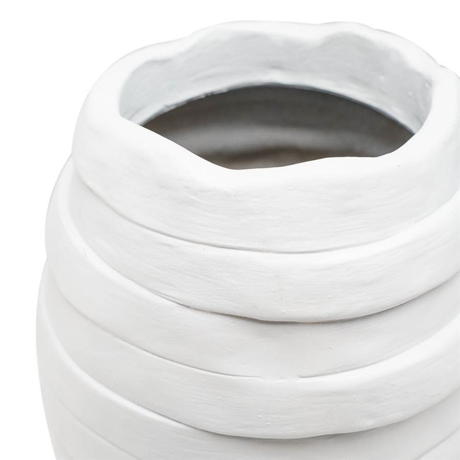 Decorative vase Head , white, 17x17x26cm