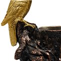 Decorative flower pot Parrot, black, 24x16.5x29cm