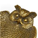 Decorative tray Owl, golden, 31x22.5x6.5cm