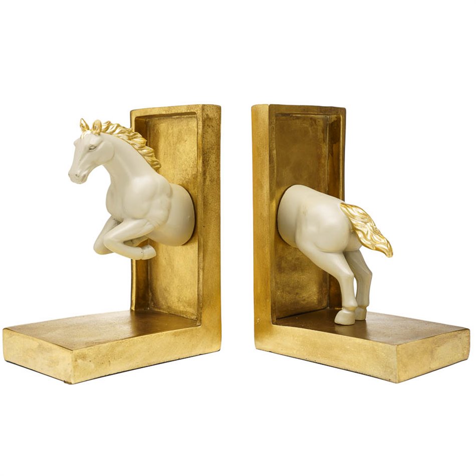 Bookend Horse set of 2, 28x10x19.5cm