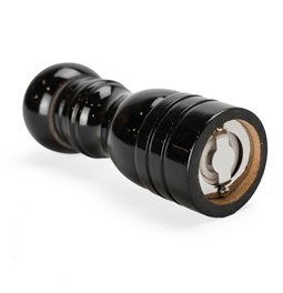 Salt/pepper mill, wooden, black, H15.5cm, D4.5cm