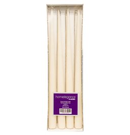 Candles ivory, set of 4 pcs, H32cm, D2.2cm