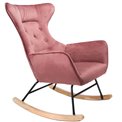 Supama kėdė Dammari 44, rožinis, aksomas, H96x68x74cm, sėdimosios dalies aukštis 40cm