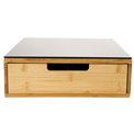 Bamboo capsule drawe, black, H10cm, D30cm