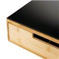 Bamboo capsule drawe, black, H10cm, D30cm