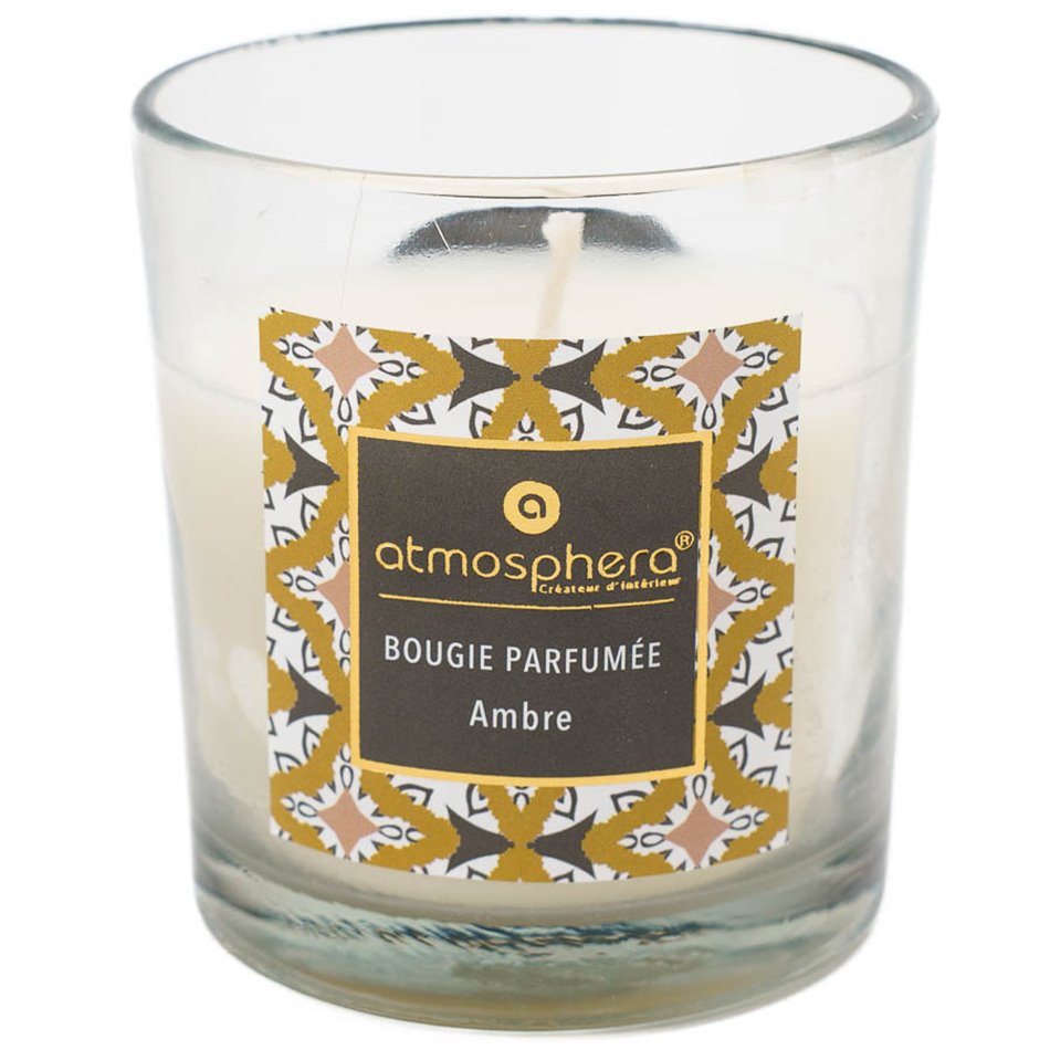 Scented candle Neda, amber scent, 110g, H8cm, D7cm