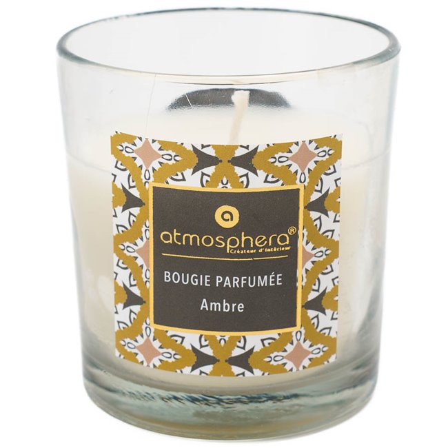 Scented candle Neda, amber scent, 110g, H8cm, D7cm