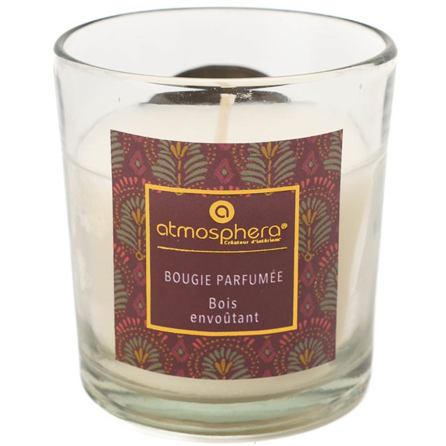 Scented candle Neda, wood scent, 110g, H8cm, D7cm