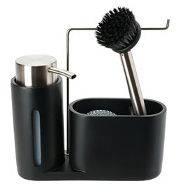 Soap dispenser Savon, black, H18.5x9x21.5cm