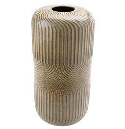 Vase Lou line art L, cream, 17x17x34cm