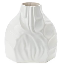 Vase Rugged L, white, 28x13x30cm