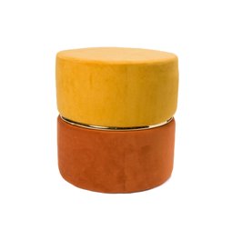 Pouf Trabia, orange, 40cm, D40cm