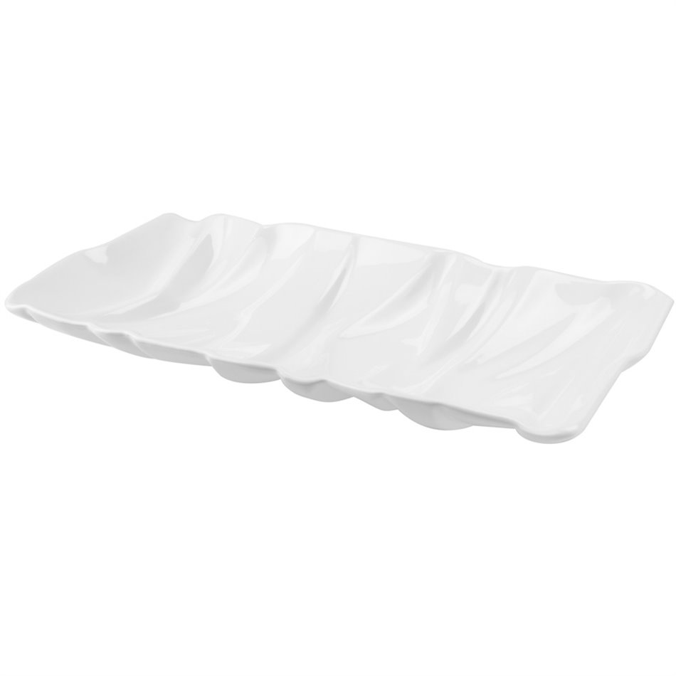 Decorative dish ULTRA MODERN, white, 35x18x4cm