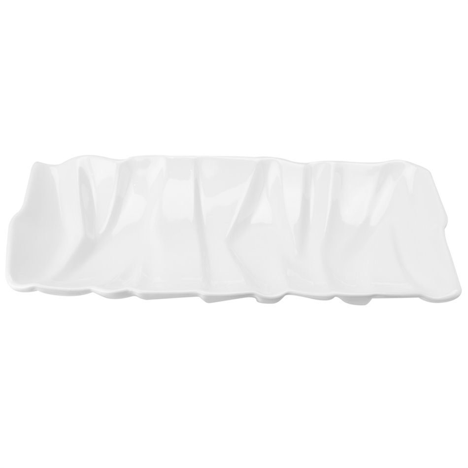Decorative dish ULTRA MODERN, white, 35x18x4cm