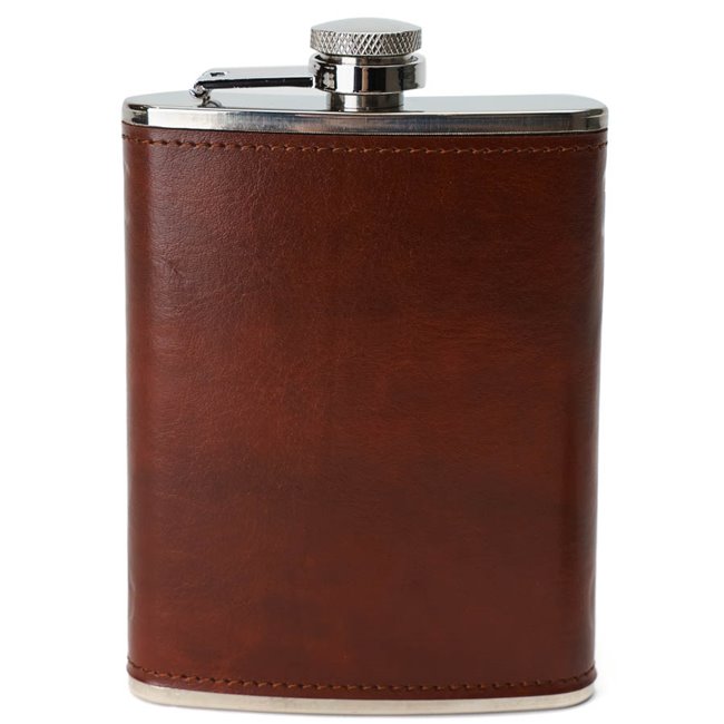 Flask leather, 235ml, H13.5x9.5cm