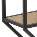 Wall shelf Aford, black/natural, H77x77x20cm