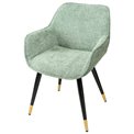 Chair Sarebourg, olive green, H79x61x59cm, seat H46cm