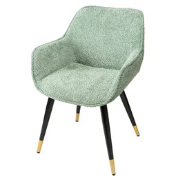 Chair Sarebourg, olive green, H79x61x59cm, seat H46cm