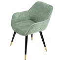 Chair Sarebourg, olive green, H79x61x59cm, seat H46cm