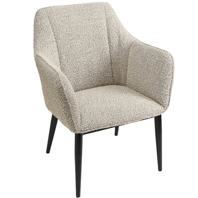 Armchair Sabara, taupe, H82x65x67cm, seat H48cm